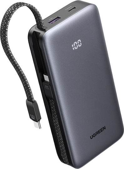 Ugreen PB528 Power Bank 20000mAh 30W με Θύρα USB-A και Θύρα USB-C Power Delivery Γκρι