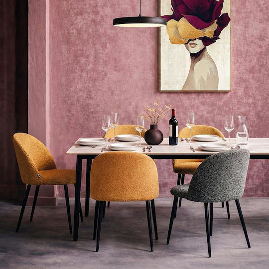 Scaune Sala De Mese Lily 52x52x81cm 2 Bucăți Muștar Scaune Sala De Mese Lily 52x52x81cm 2 Bucăți Muștar