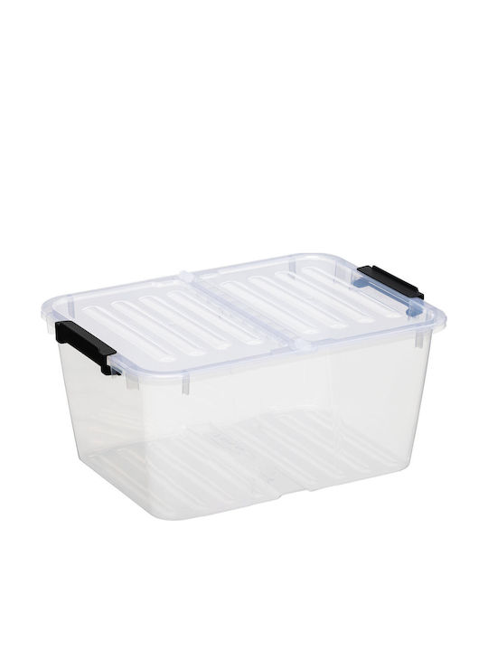 TnS Plastik Aufbewahrungsbox Mit Deckel Transparent 15lt