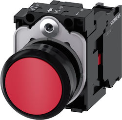 Button Complete Red Flat 22mm Self Release Plastic 1nc Screw Connectors Sirius Act 3su1100-0ab20-1ca0