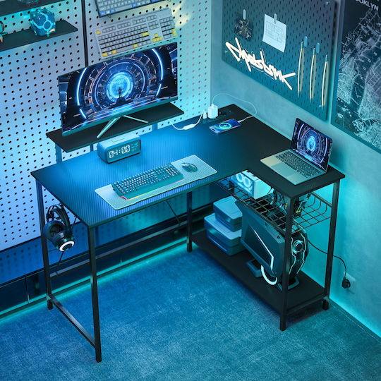 Γωνιακό Ηλεκτρικό Γραφείο Gaming με LED & USB θύρες 114.5x82x91.5εκ. Μαύρο Γωνιακό Ηλεκτρικό Γραφείο Gaming με LED & USB θύρες 114.5x82x91.5εκ. Μαύρο