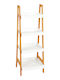 Pakketo Leby Floor Bathroom Shelf Wooden 35x34x98cm White