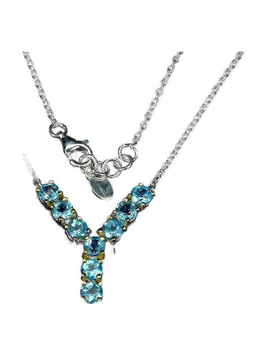 925 Silver Necklace Natural Neon Blue Apatites 925 Silver Necklace Natural Neon Blue Apatites