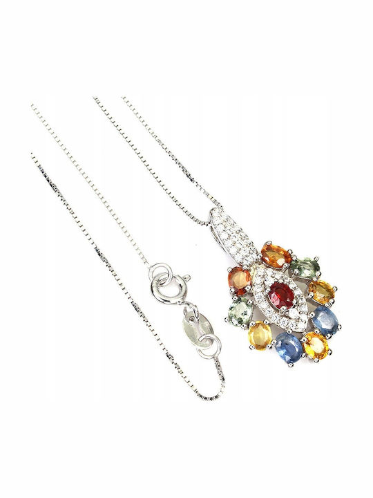 Songea Inna Sapphire Necklace Colorful Natural 925