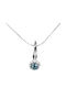 925 Silver Necklace London Blue Topaz Zirconia11