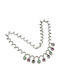 Stunning 925 Elegant Necklace Emeralds Marquises Rubies Sapphires
