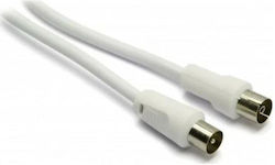 G&BL Antenna Cable Coax Male - Coax Female White 5m 66246 1 Piece