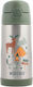 Stephen Joseph Kids Water Bottle Thermos Stainless Steel with Straw Non Spill Wild Child 350ml