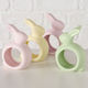 Rabbit Towel Ring Mercy 3x6x9cm Pink Yellow Green Ceramic