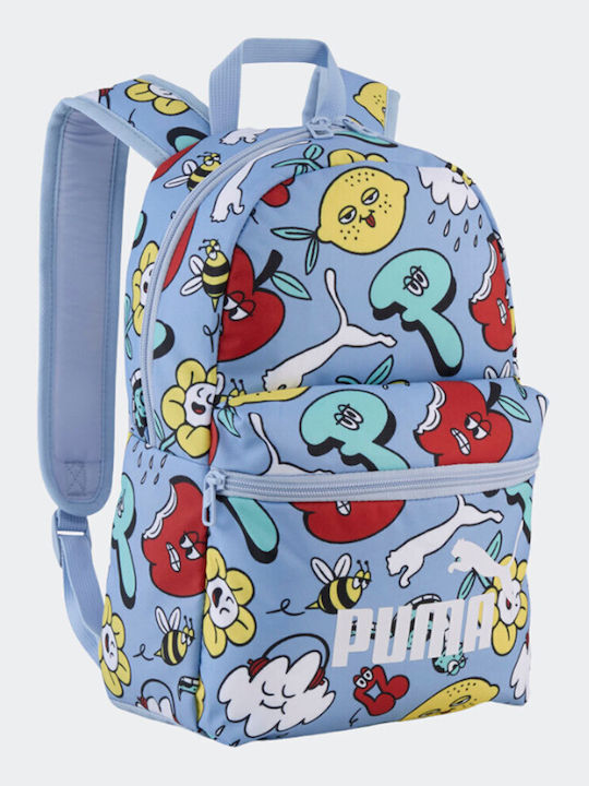 PUMA School Backpack For Elementary Light Blue With Water Bottle Holder