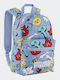 PUMA School Backpack For Elementary Light Blue With Water Bottle Holder