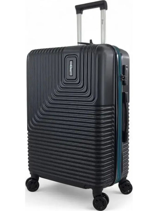 Rain Large Hard Black Travel Suitcase with 4 Wh...