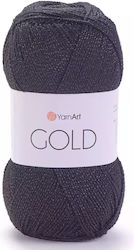 YarnArt Gold Μεταλλικό Μεικτό Μαύρο με Ασημί 100gr