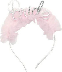 Bride Headband Pink Tulle Op45