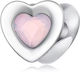Ασημενιο Charm 925 Pink Heart Silver