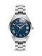 Vogue Ανδρικό Ρολόι 41mm Μπαταρίας με Ασημί Μεταλλικό Μπρασελέ