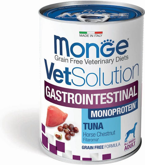 Monge Wet Dog Food in Can with Tuna Fish Potatoes and Salmon 400gr