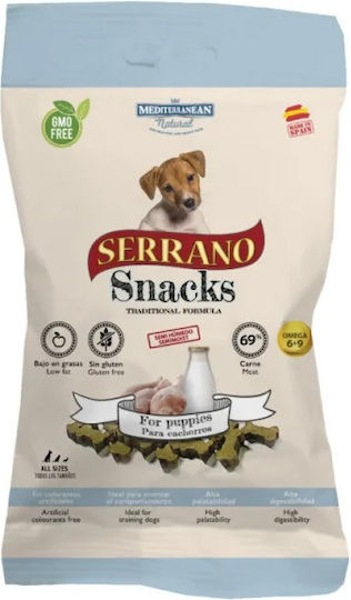 Mediterranean Natural Serrano Λιχουδιά για Κουτάβια με Κρέας, Ζαμπόν, Κοτόπουλο, Δημητριακά, Ρύζι και Γάλα 100gr