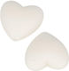 Silicone Beads Artemio Heart White 2pcs