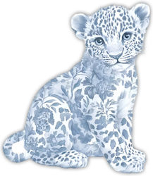 Figurină Decorativă Din Lemn Leopard Blue Toile 15cm D19w15 Bal-d19w15