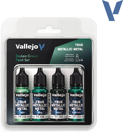 Vallejo True Metallic Метален Комплект 77257 Тъмнозелен