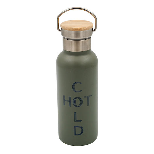 Sidirela Eco Μπουκάλι Θερμός Ανοξείδωτο 500ml Eco Green