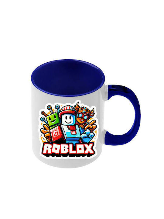 Roblox Tasse Dunkelblaue Griff Innenseite