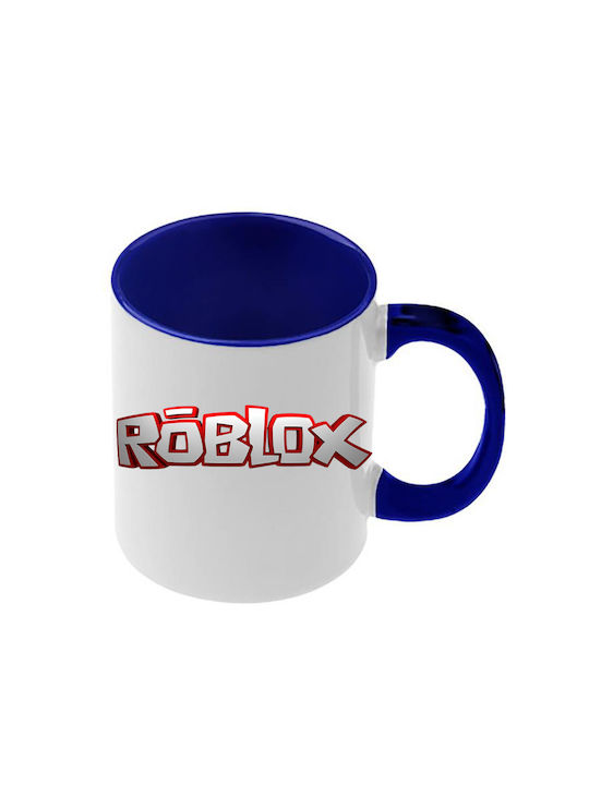 Roblox Tasse Dunkelblaue Griff Innenseite