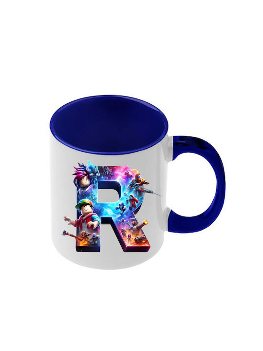 Roblox Tasse Dunkelblaue Griff Innenseite