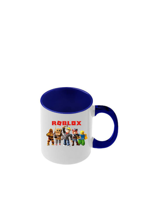 Roblox Tasse Dunkelblaue Griff Innenseite