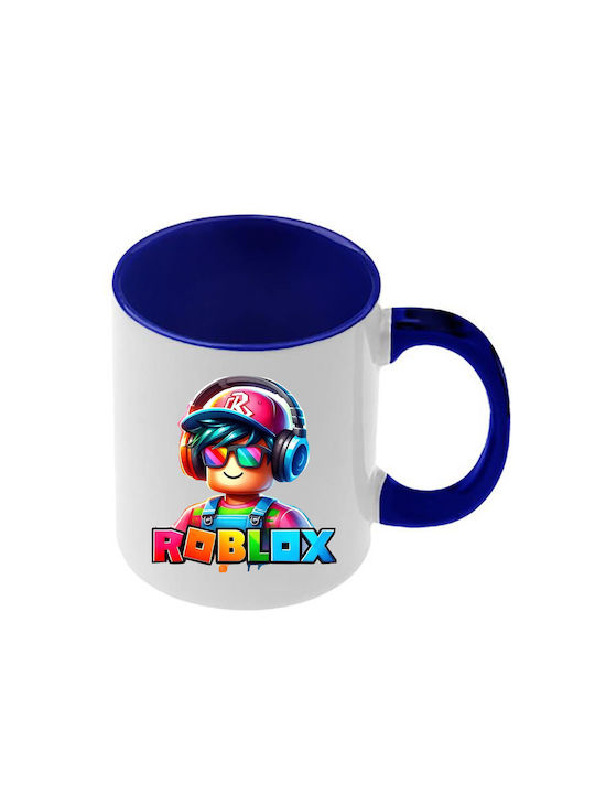 Roblox Tasse Dunkelblaue Griff Innenseite