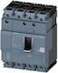 Power Switch 4p 63a Icu=36ka 415v Ac Trigger Tm210 Li Frame Connectors 3va1163-4ed46-0aa0