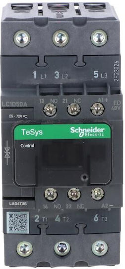 Tesys Deca Power Contactor 50a 3p 48v Dc 1z 1r Evk Lc1d50aed