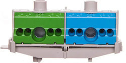Pe N Terminal Block 80 A Rail 2x 1x25mm + 4x4mm2 Blue-green Fc Pn 10 26001206