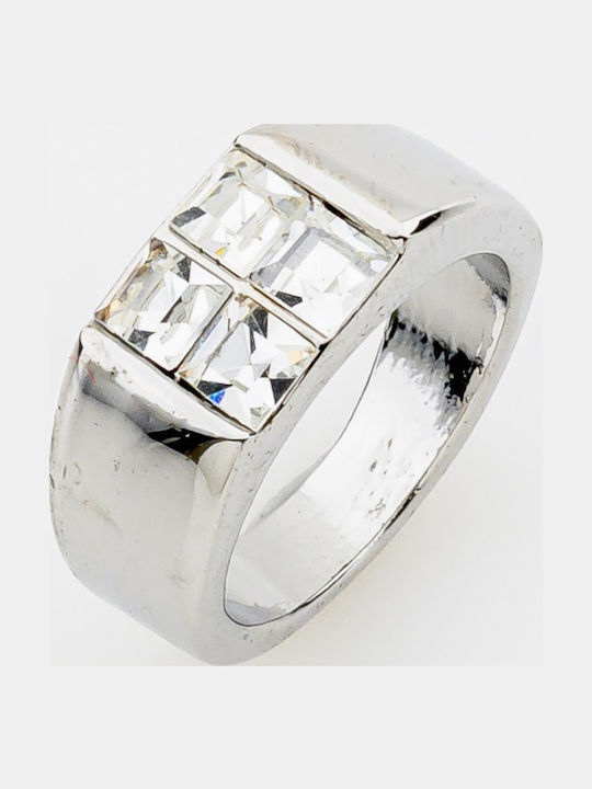 Women's Ring with Zircon from Silver