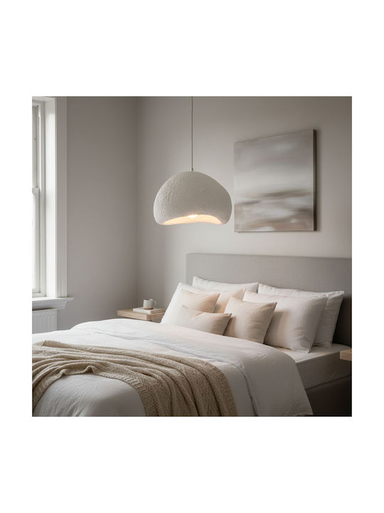 Megapap Nua Pendant Ceiling Light White with E27 Socket 40x38x120cm
