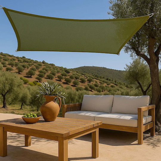 Showood Rectangular Green Shade Sail 3x4m 280gr/m²