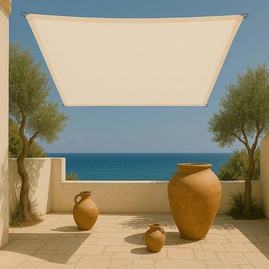 Showood Quadratisches Sonnensegel Ecru 3,6x3,6m 280g/m²