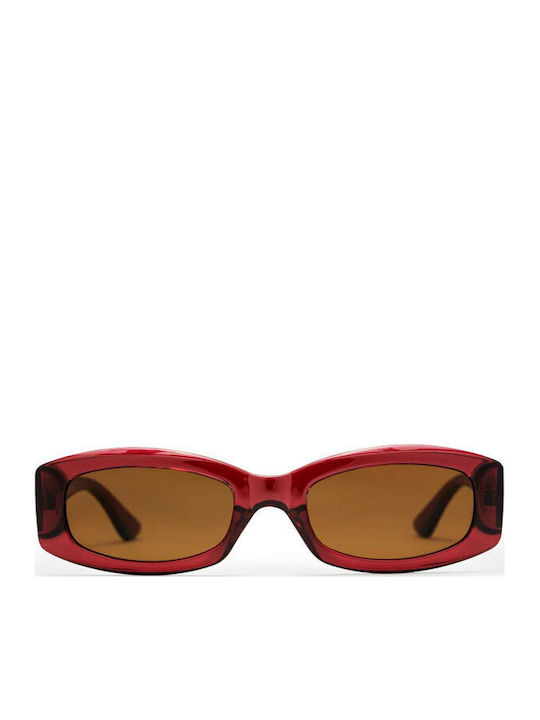 Chpo Unisex Sunglasses with Brown Horn-Rimmed F...