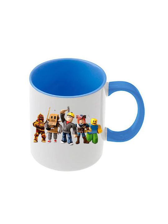 Roblox Tasse Blau Mit Griff Innen