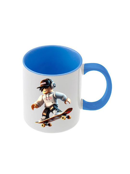 Roblox Tasse Blau Mit Griff Innen