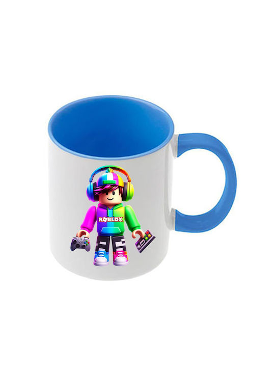 Roblox Tasse Blau Mit Griff Innen