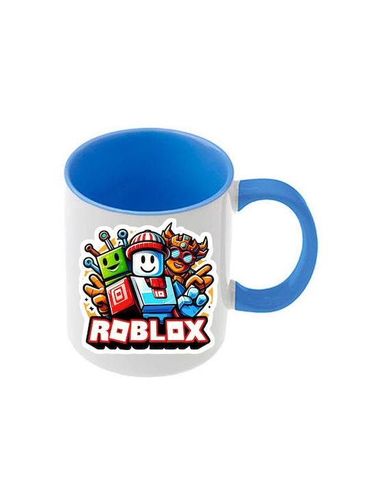 Roblox Tasse Blau Mit Griff Innen