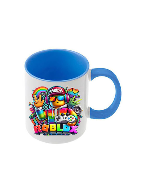 Roblox Tasse Blau Mit Griff Innen