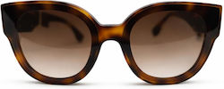 Fendi Sonnenbrillen Braune mit Horn umrandetem Rahmen