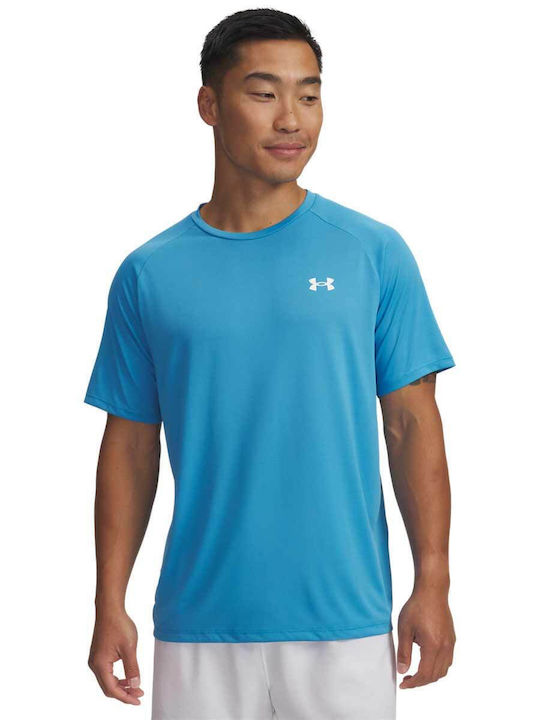 Sportliche Herrenbluse Kurzarm Blau