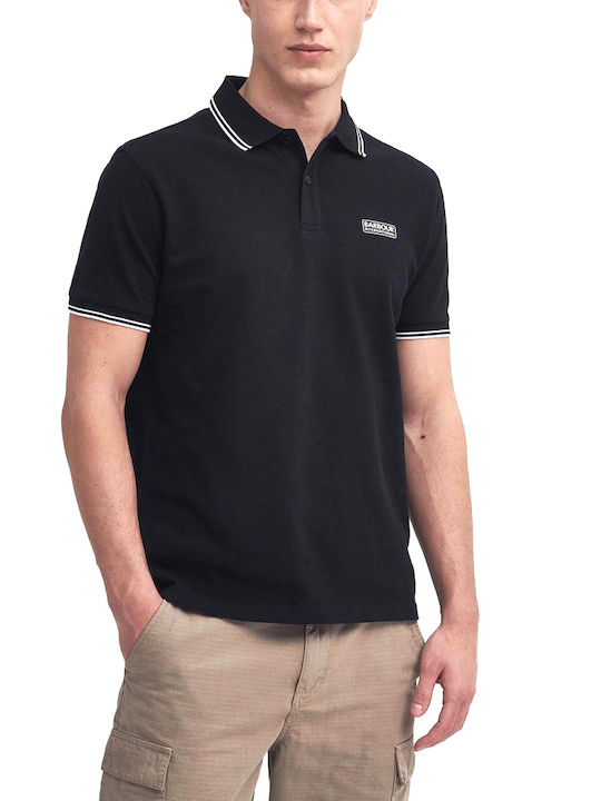 Barbour Tipped Polo T-Shirt Weiß-Schwarz