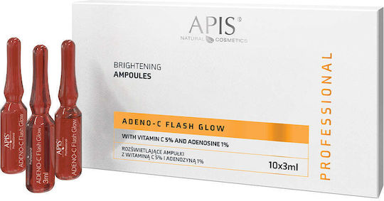 Apis Natural Cosmetics Moisturizing Face Serum with Vitamin C & Niacinamide for Brightening & Firming 10x3ml