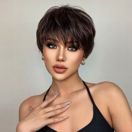Animis Beauty Wig with Synthetic Hair in Chestnut Color