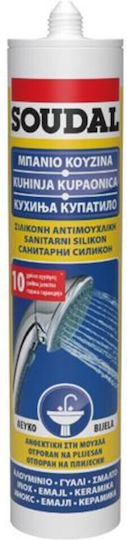 Sealing Silicone Antifungal White 280ml Soudal 122990